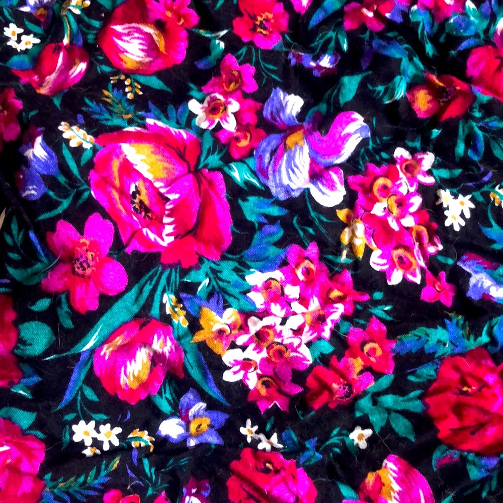 Floral stretchy a-line skirt